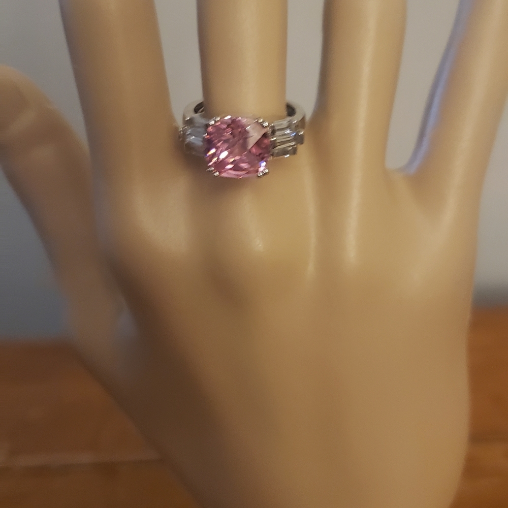 pink CZ ring
